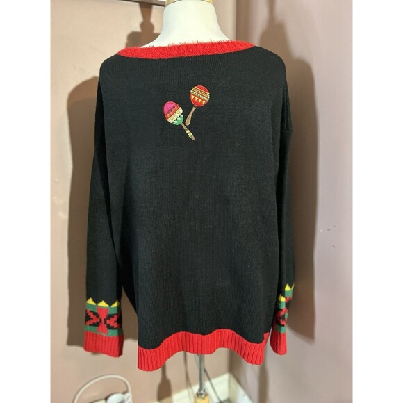 Feliz Navidad Ugly Christmas Sweater Womens Size 1X Holiday Time Christmas New - Picture 3 of 10